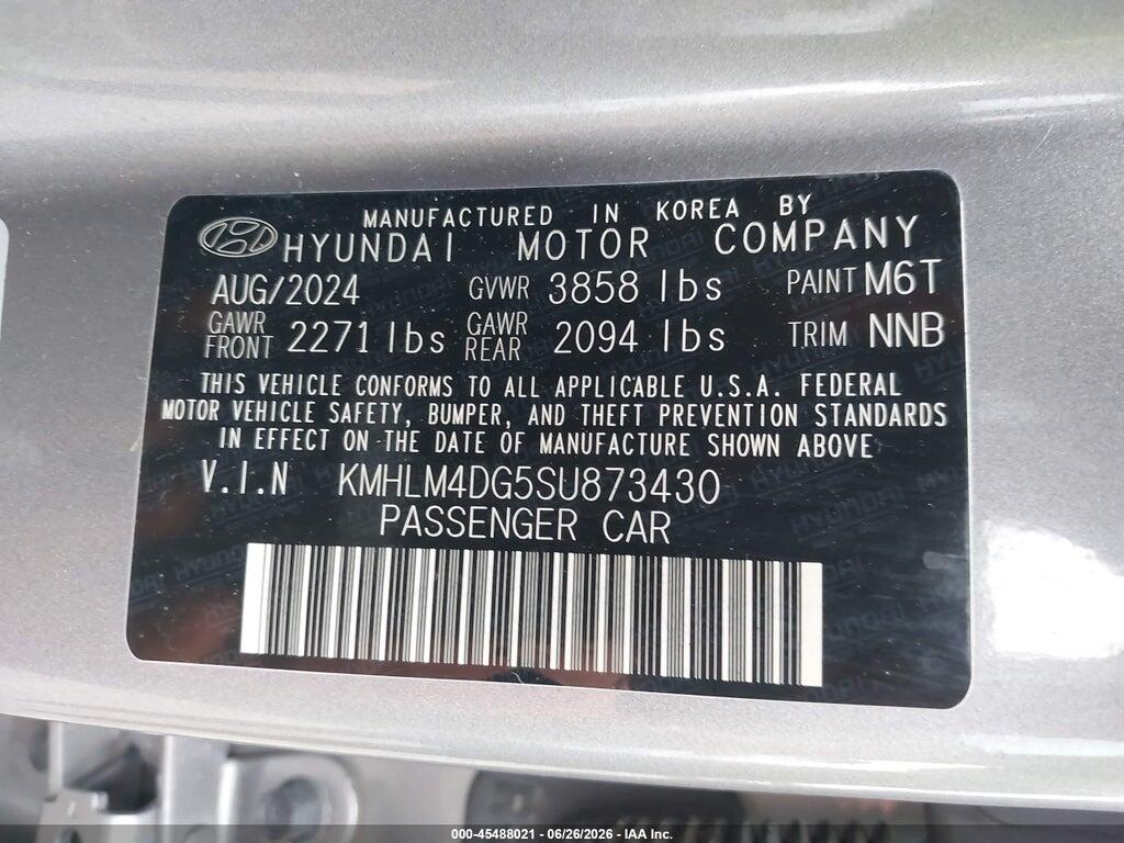 KMHLM4DG5SU873430 2025 HYUNDAI ELANTRA photo no. 9