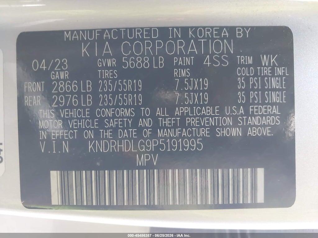 KNDRHDLG9P5191995 2023 KIA SORENTO HYBRID photo no. 9