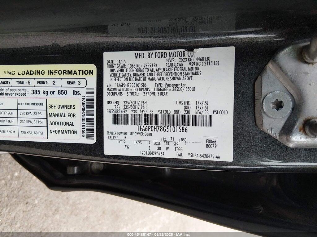 1FA6P0H78G5101586 2016 FORD FUSION photo no. 9
