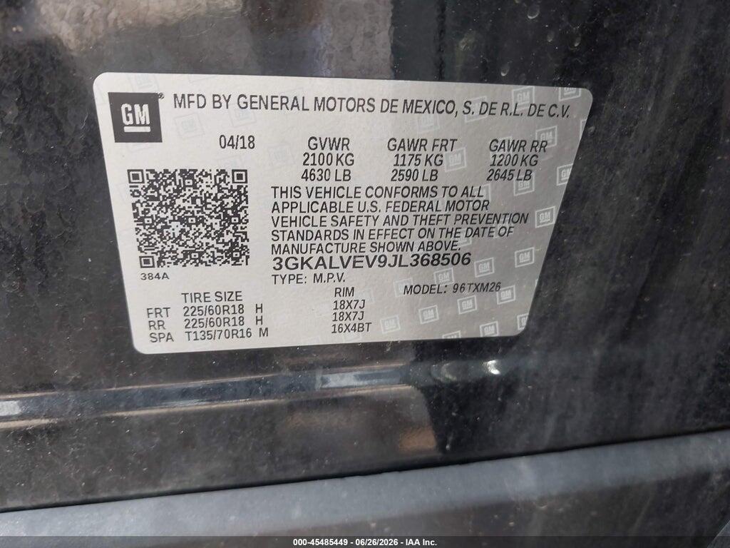 3GKALVEV9JL368506 2018 GMC TERRAIN photo no. 9