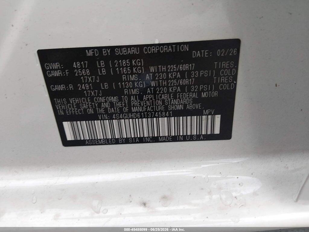 4S4GUHD61T3745841 2026 SUBARU CROSSTREK photo no. 9