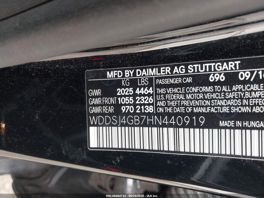 WDDSJ4GB7HN440919 2017 MERCEDES-BENZ CLA 250 photo no. 9