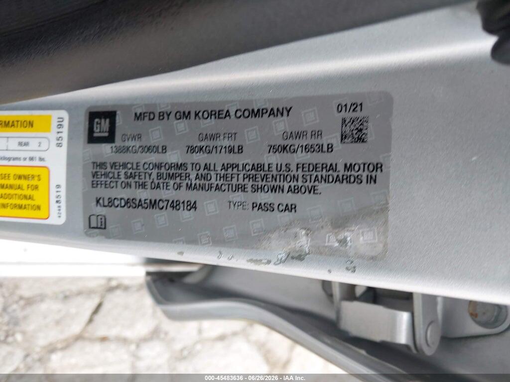 KL8CD6SA5MC748184 2021 CHEVROLET SPARK photo no. 9