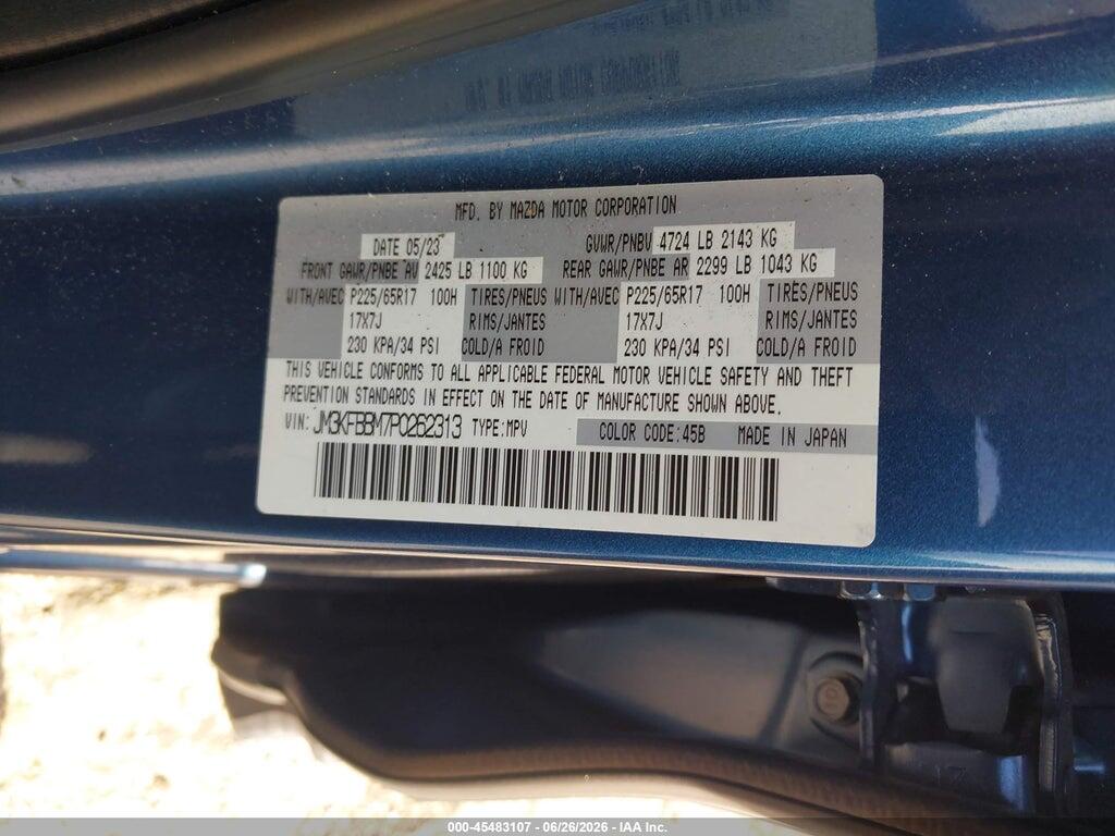 JM3KFBBM7P0262313 2023 MAZDA CX-5 photo no. 9