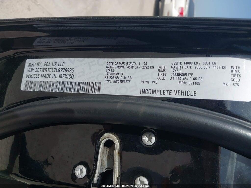 3C7WRTCL7LG279926 2020 RAM 3500 CHASSIS photo no. 8