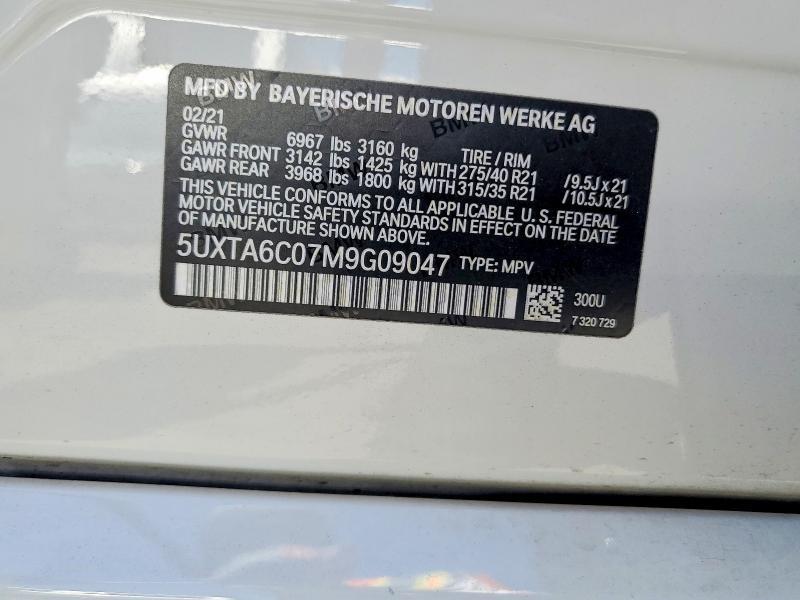 5UXTA6C07M9G09047 2021 BMW X5 photo no. 12