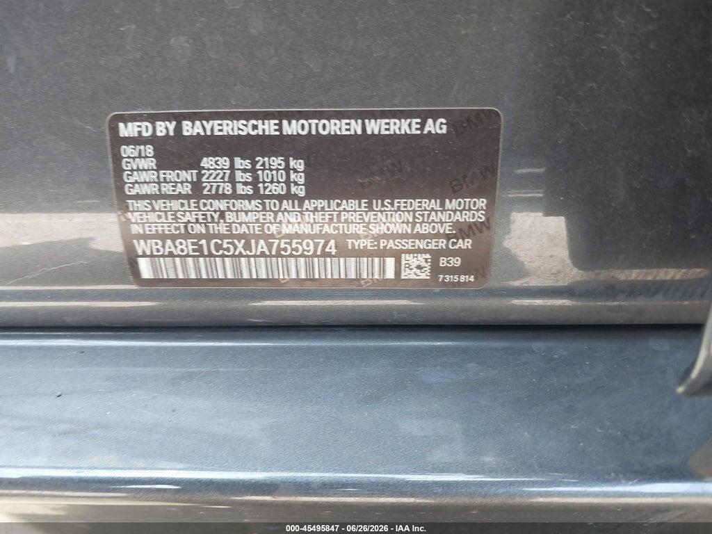 WBA8E1C5XJA755974 2018 BMW 330E photo no. 9