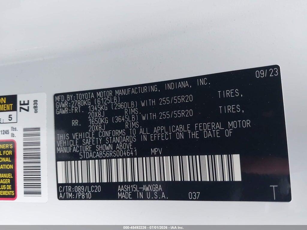 5TDACAB56RS004641 2024 TOYOTA GRAND HIGHLANDER photo no. 9