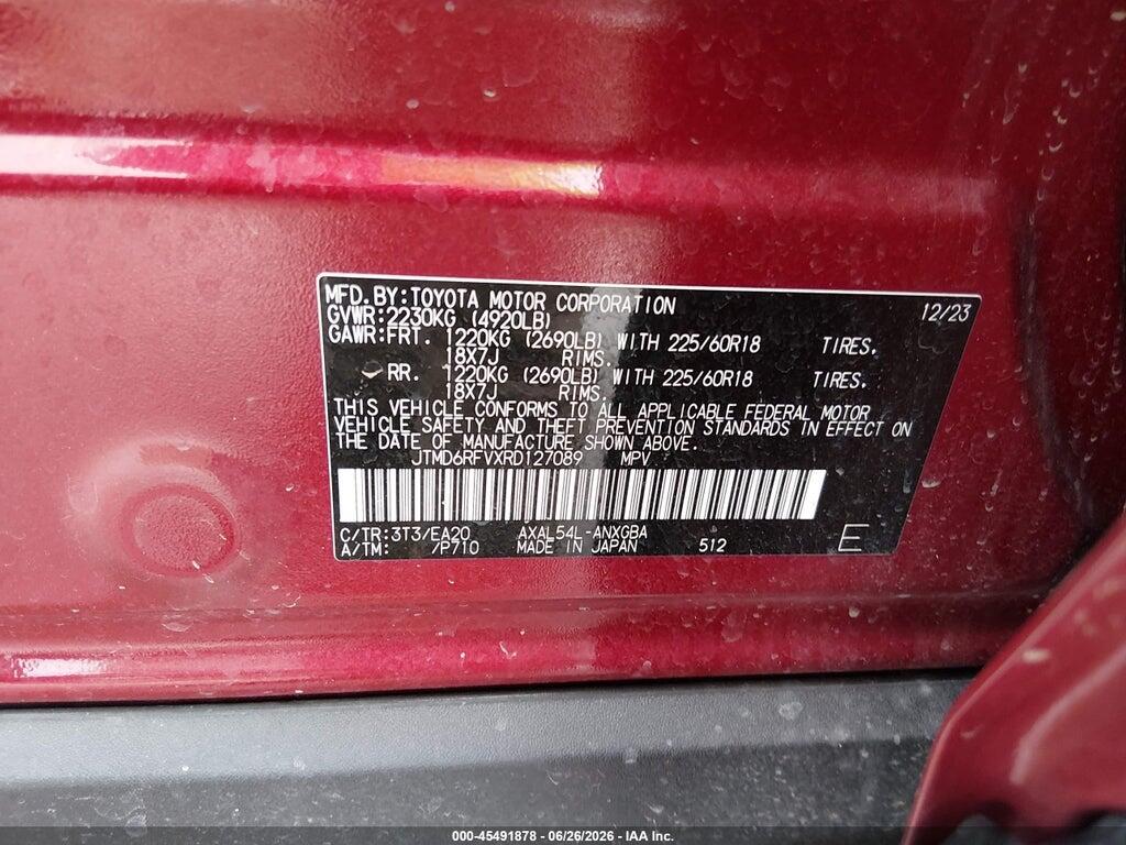 JTMD6RFVXRD127089 2024 TOYOTA RAV4 HYBRID photo no. 9