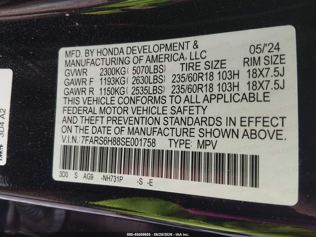 7FARS6H88SE001758 2025 HONDA CR-V HYBRID photo no. 9