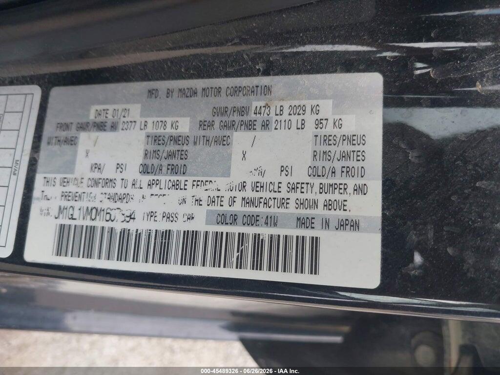 JM1GL1VM0M1607894 2021 MAZDA MAZDA6 photo no. 9