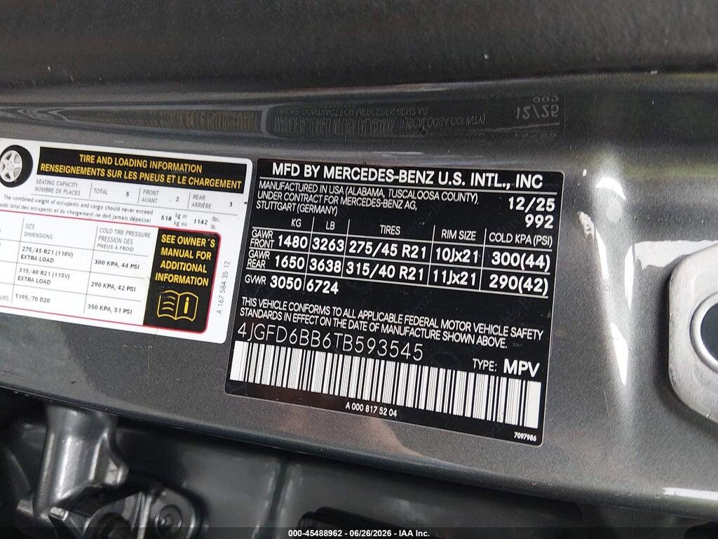 4JGFD6BB6TB593545 2026 MERCEDES-BENZ AMG GLE 53 COUPE photo no. 9