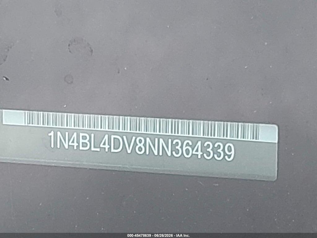 1N4BL4DV8NN364339 2022 NISSAN ALTIMA photo no. 9
