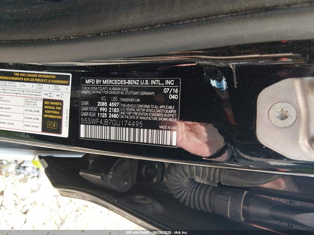 55SWF4JB7GU174495 2016 MERCEDES-BENZ C 300 photo no. 9