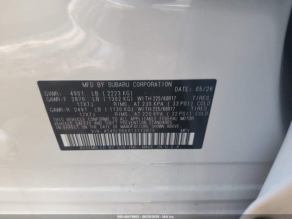 4S4SLDB68T3112875 2026 SUBARU FORESTER photo no. 9