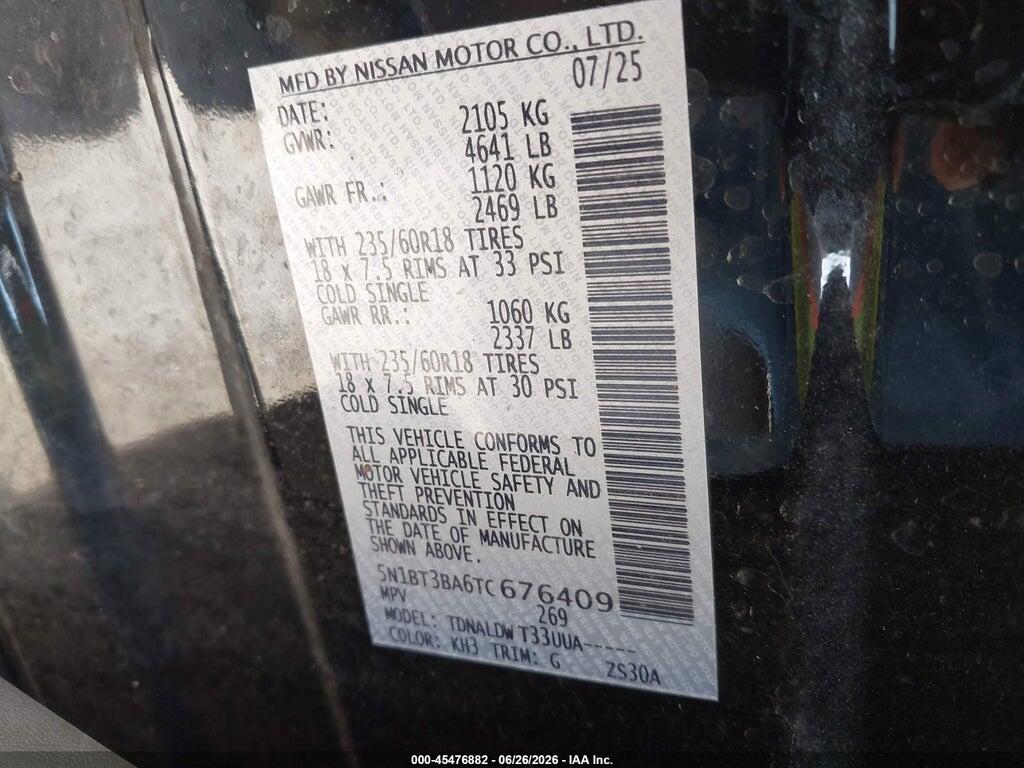 5N1BT3BA6TC676409 2026 NISSAN ROGUE photo no. 9