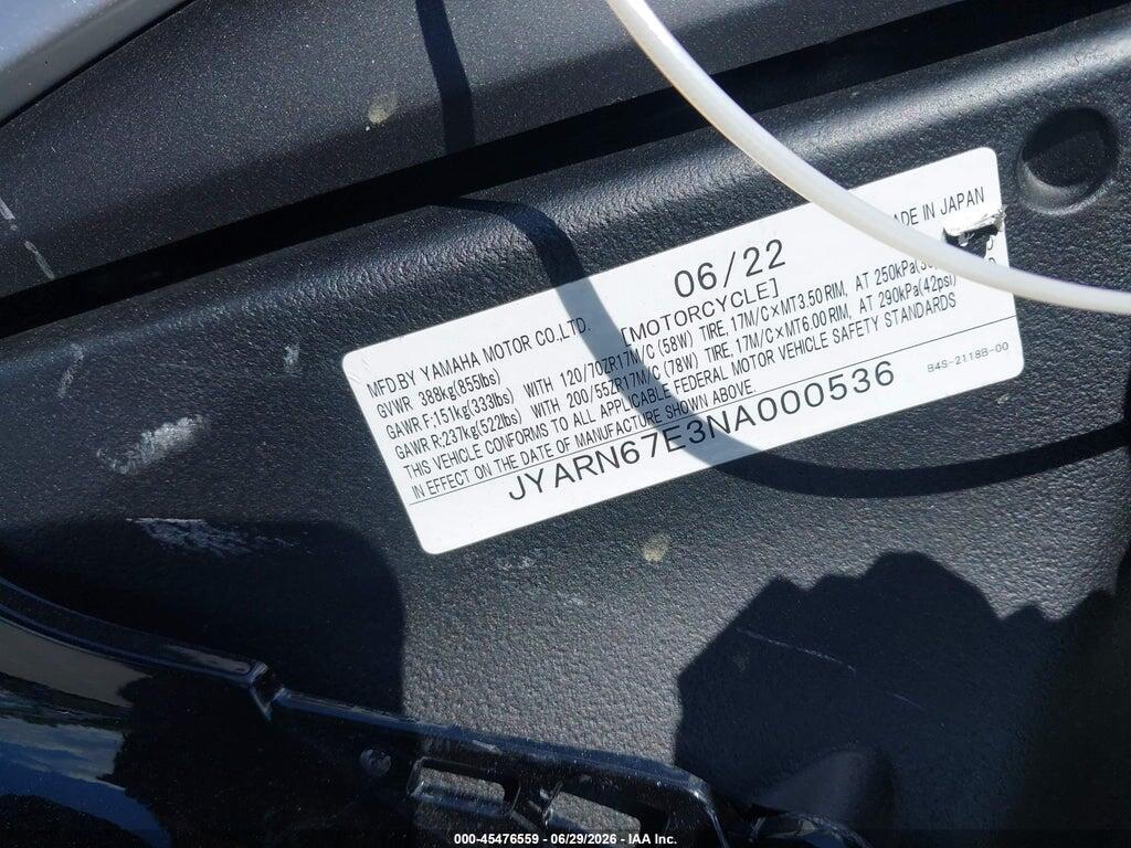 JYARN67E3NA000536 2022 YAMAHA YZFR1M photo no. 10