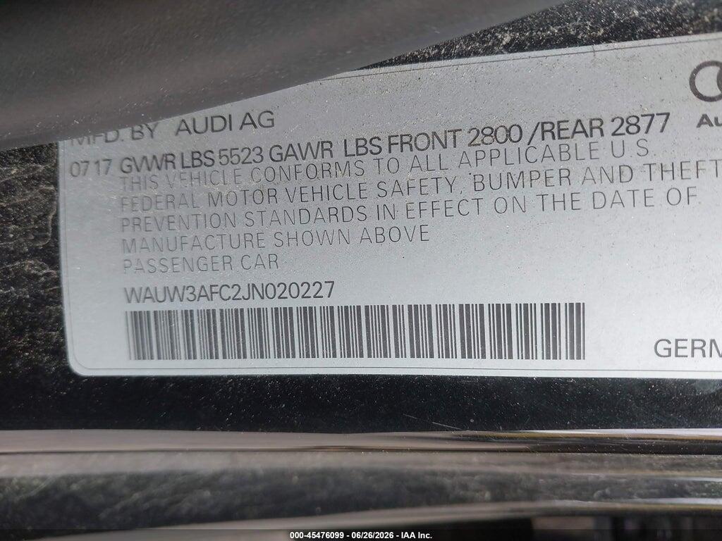 WAUW3AFC2JN020227 2018 AUDI A7 photo no. 9
