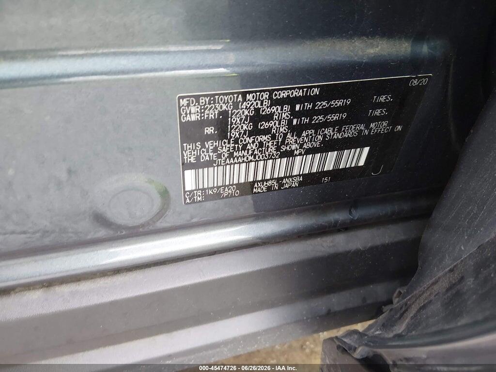 JTEAAAAH0MJ003732 2021 TOYOTA VENZA photo no. 9
