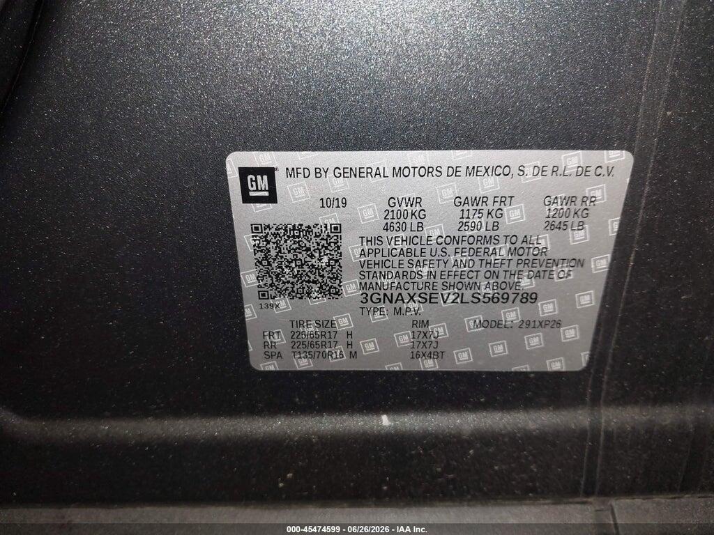 3GNAXSEV2LS569789 2020 CHEVROLET EQUINOX photo no. 9