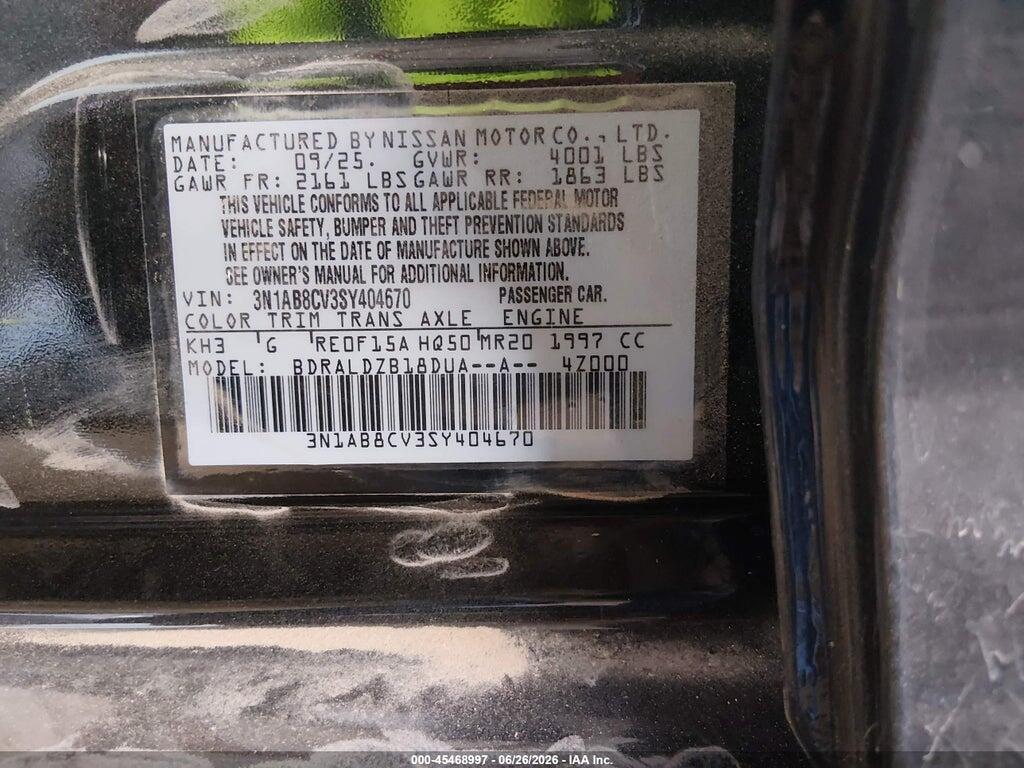 3N1AB8CV3SY404670 2025 NISSAN SENTRA photo no. 9
