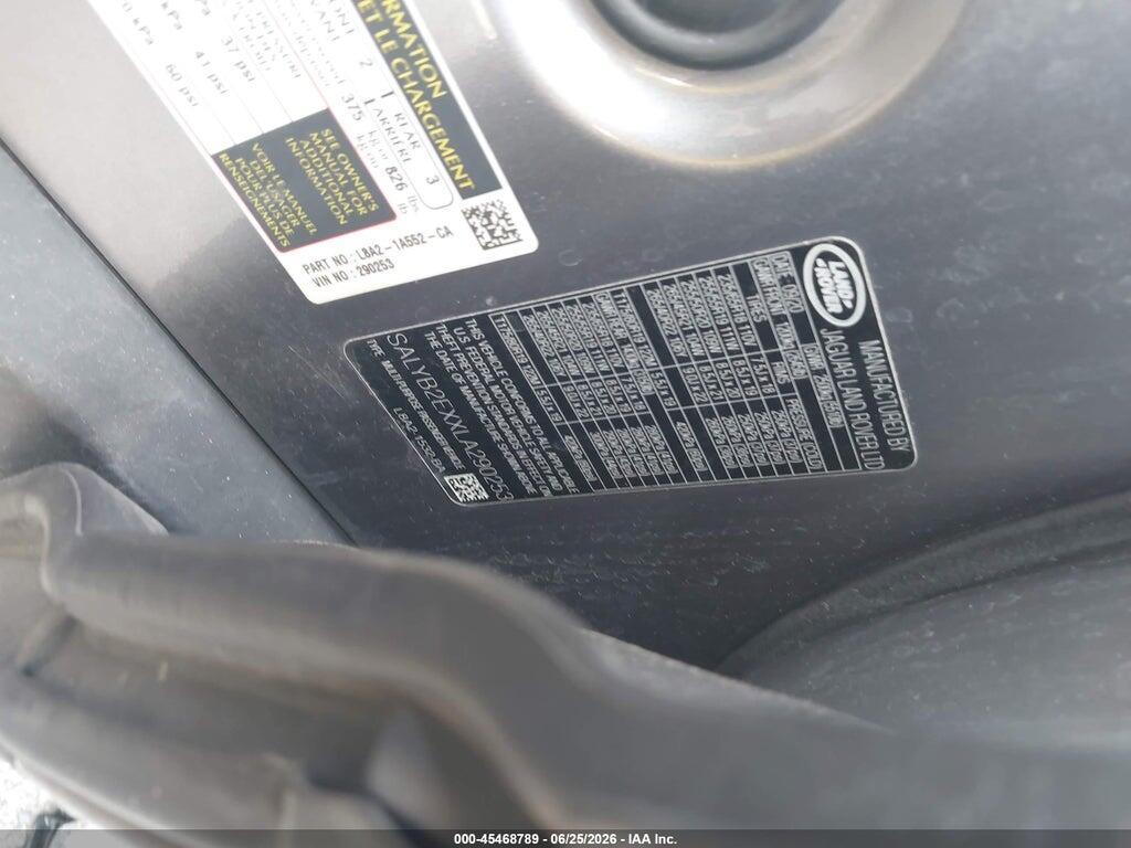 SALYB2EXXLA290253 2020 LAND ROVER RANGE ROVER VELAR photo no. 9