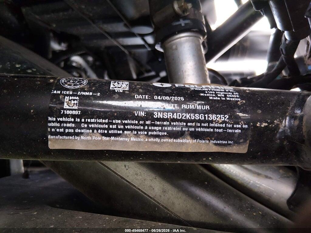 3NSR4D2K5SG136252 2025 POLARIS RZR photo no. 9