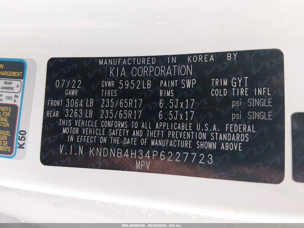 KNDNB4H34P6227723 2023 KIA CARNIVAL MPV photo no. 9