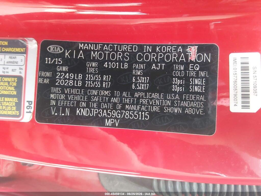 KNDJP3A59G7855115 2016 KIA SOUL photo no. 9