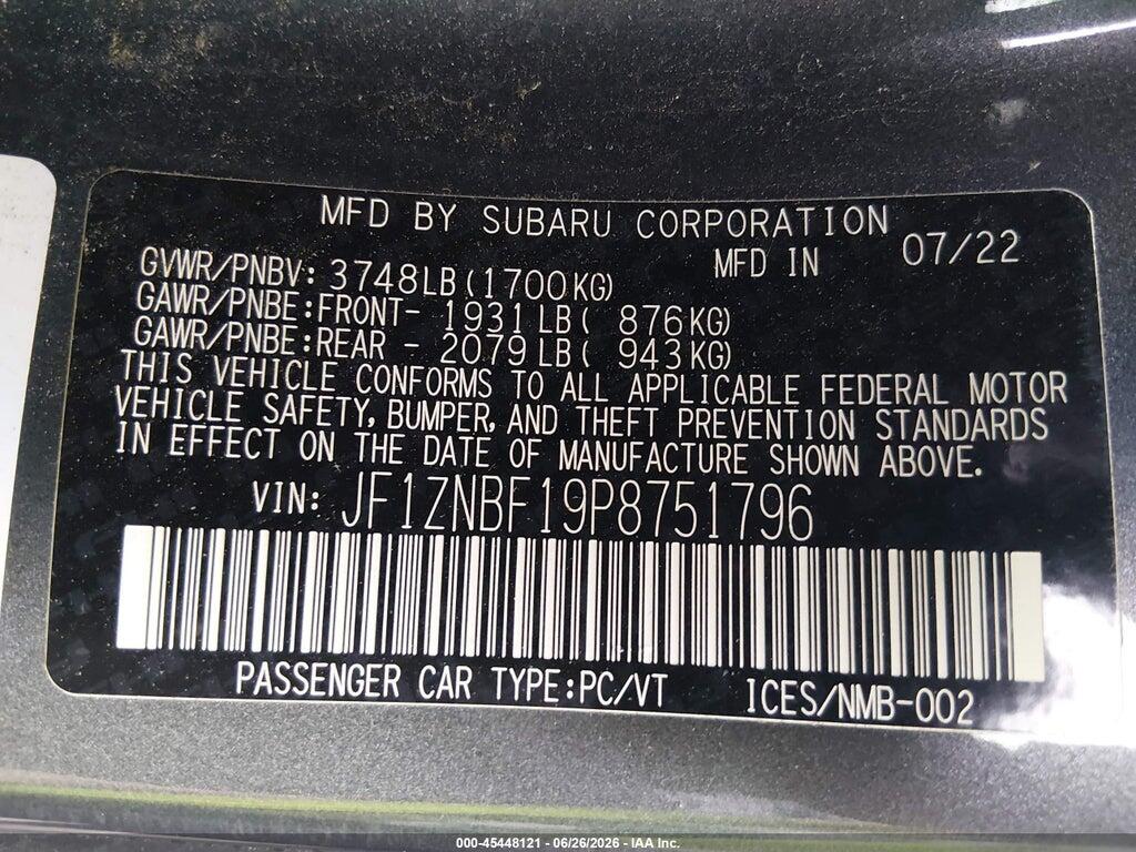 JF1ZNBF19P8751796 2023 TOYOTA GR86 photo no. 9