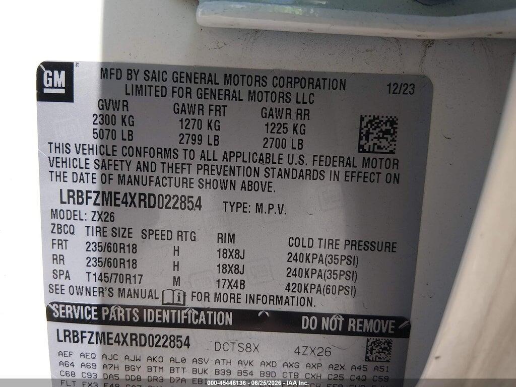 LRBFZME4XRD022854 2024 BUICK ENVISION photo no. 9