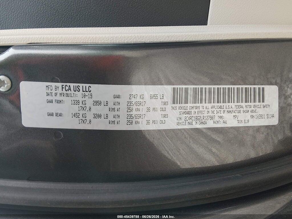 2C4RC1BG2LR127907 2020 CHRYSLER PACIFICA photo no. 9