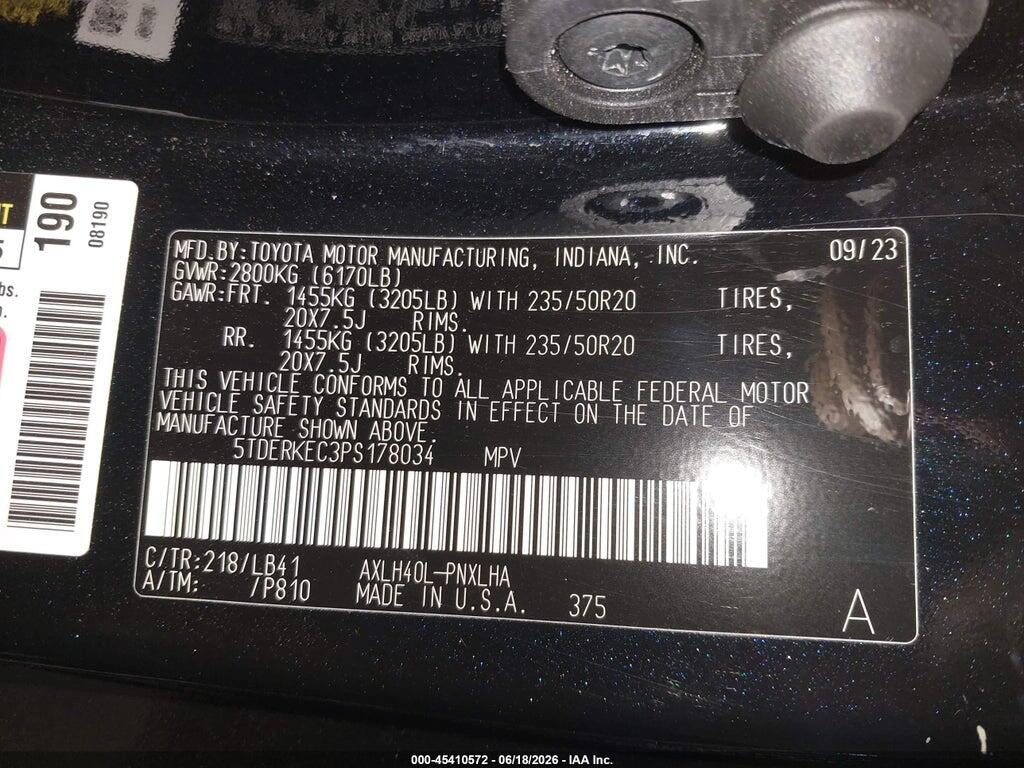5TDERKEC3PS178034 2023 TOYOTA SIENNA photo no. 9
