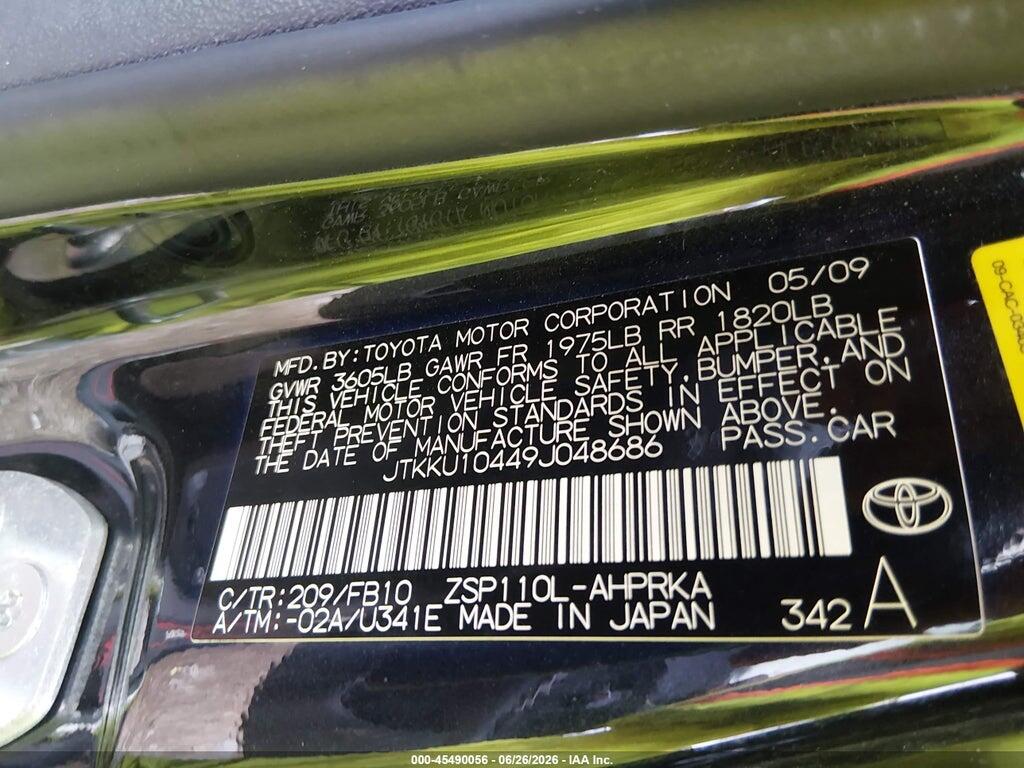 JTKKU10449J048686 2009 SCION XD photo no. 9