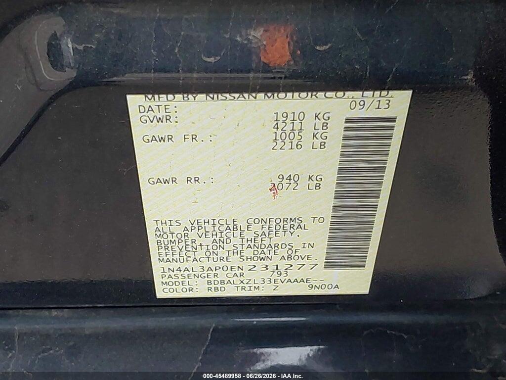 1N4AL3AP0EN231277 2014 NISSAN ALTIMA photo no. 9