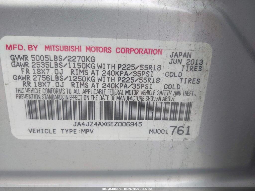 JA4JZ4AX6EZ006945 2014 MITSUBISHI OUTLANDER photo no. 9