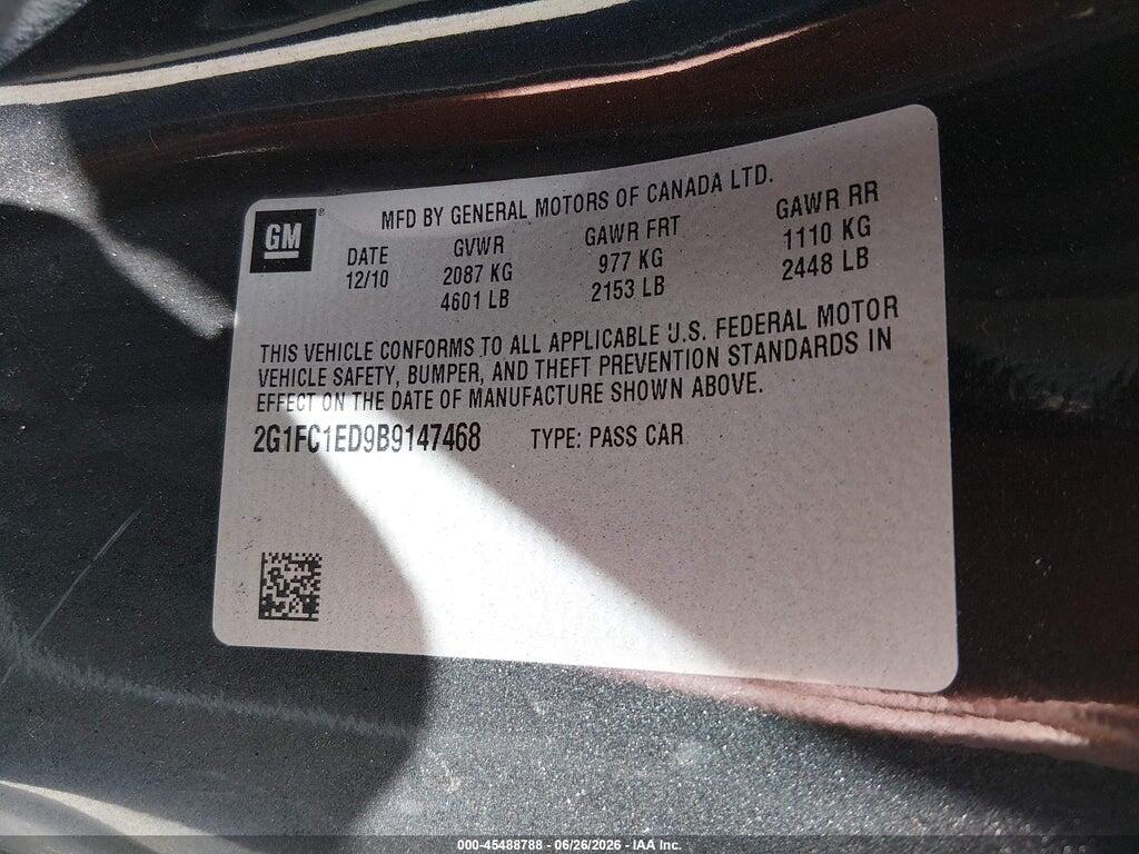 2G1FC1ED9B9147468 2011 CHEVROLET CAMARO photo no. 9