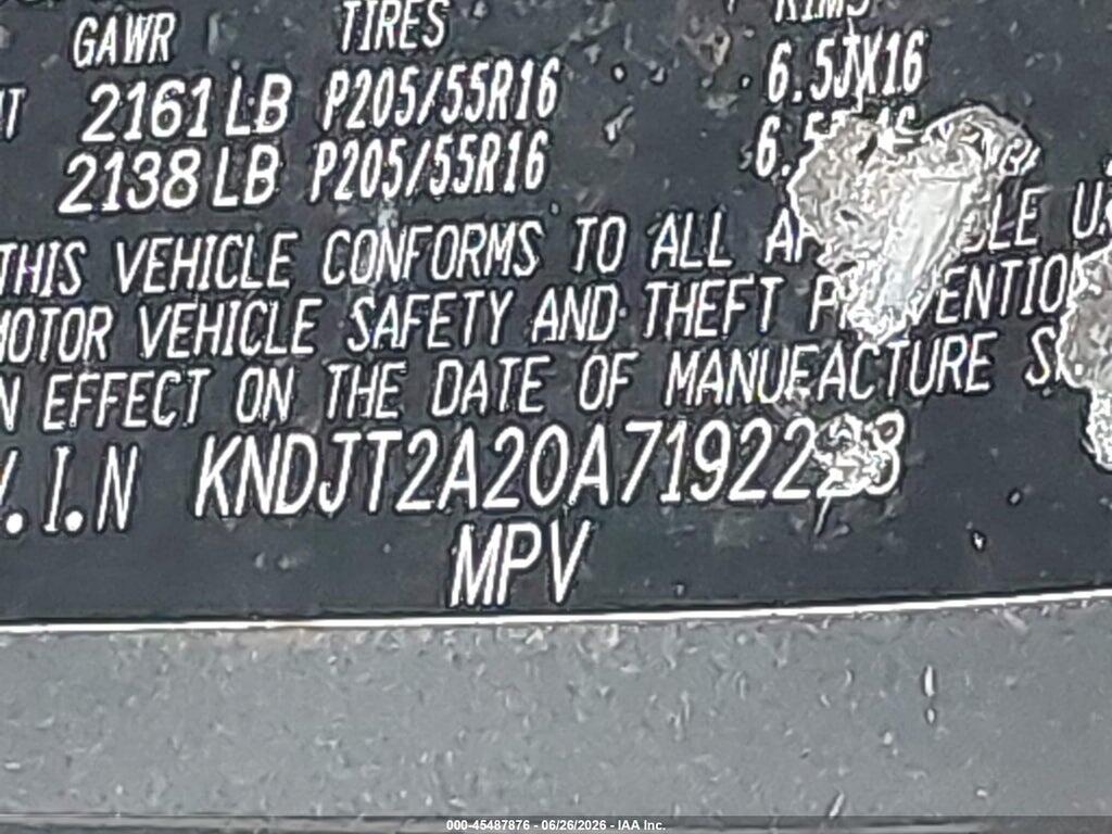 KNDJT2A20A7192228 2010 KIA SOUL photo no. 9