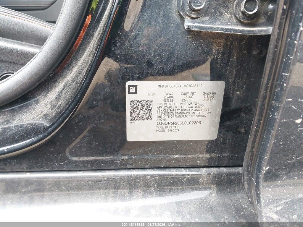 1G6DP5RK5L0102206 2020 CADILLAC CT5 photo no. 9