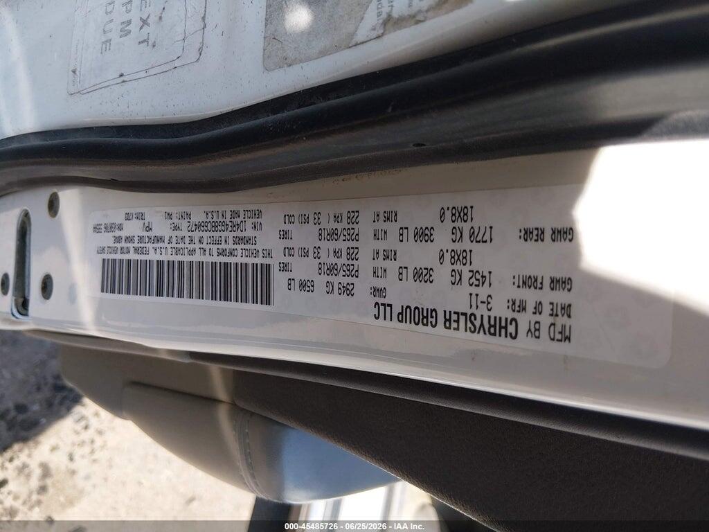 1D4RE4GG8BC660472 2011 DODGE DURANGO photo no. 9