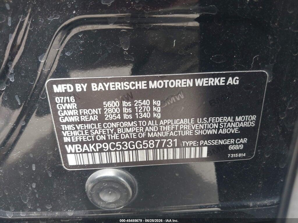 WBAKP9C53GG587731 2016 BMW 550I photo no. 9