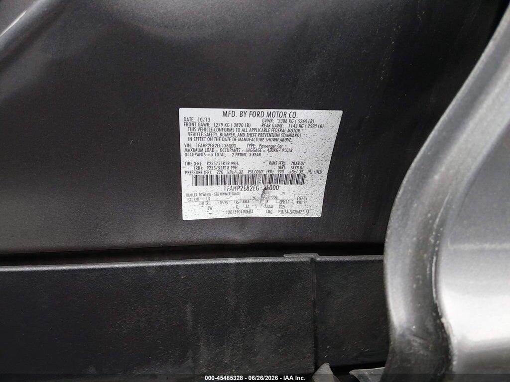 1FAHP2E82EG136000 2014 FORD TAURUS photo no. 9