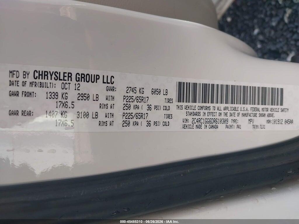 2C4RC1GG6DR610309 2013 CHRYSLER TOWN & COUNTRY photo no. 9