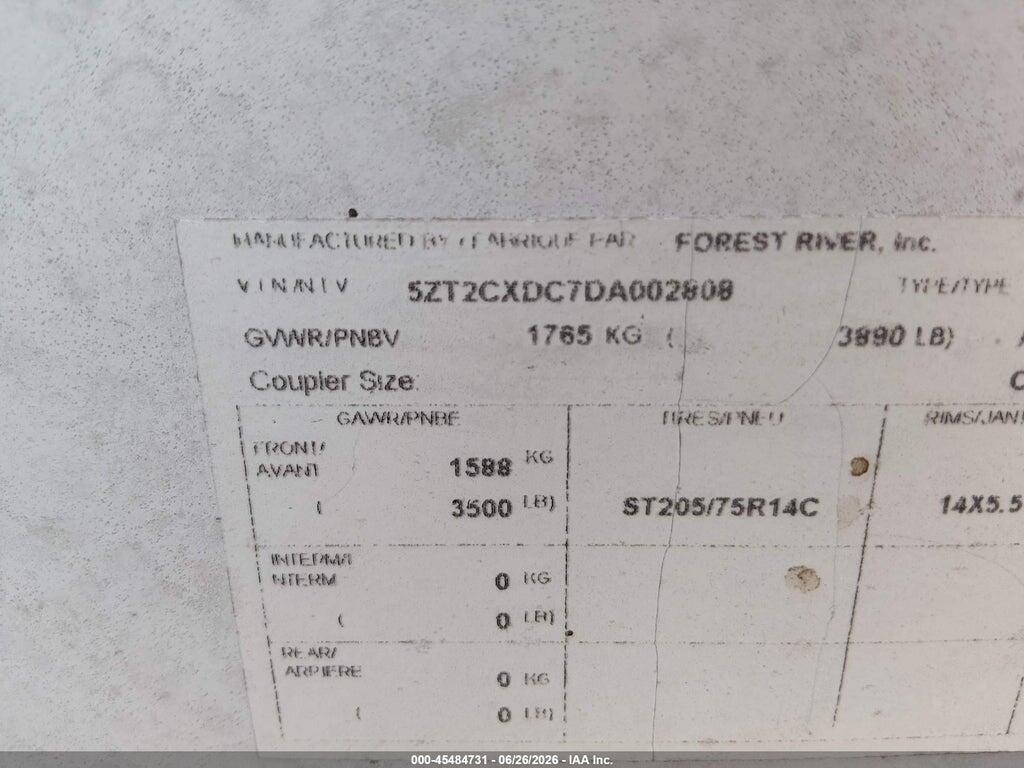 5ZT2CXDC7DA002808 2013 FOREST RIVER COACHMEN APEX TRAVEL TRAILER photo no. 9