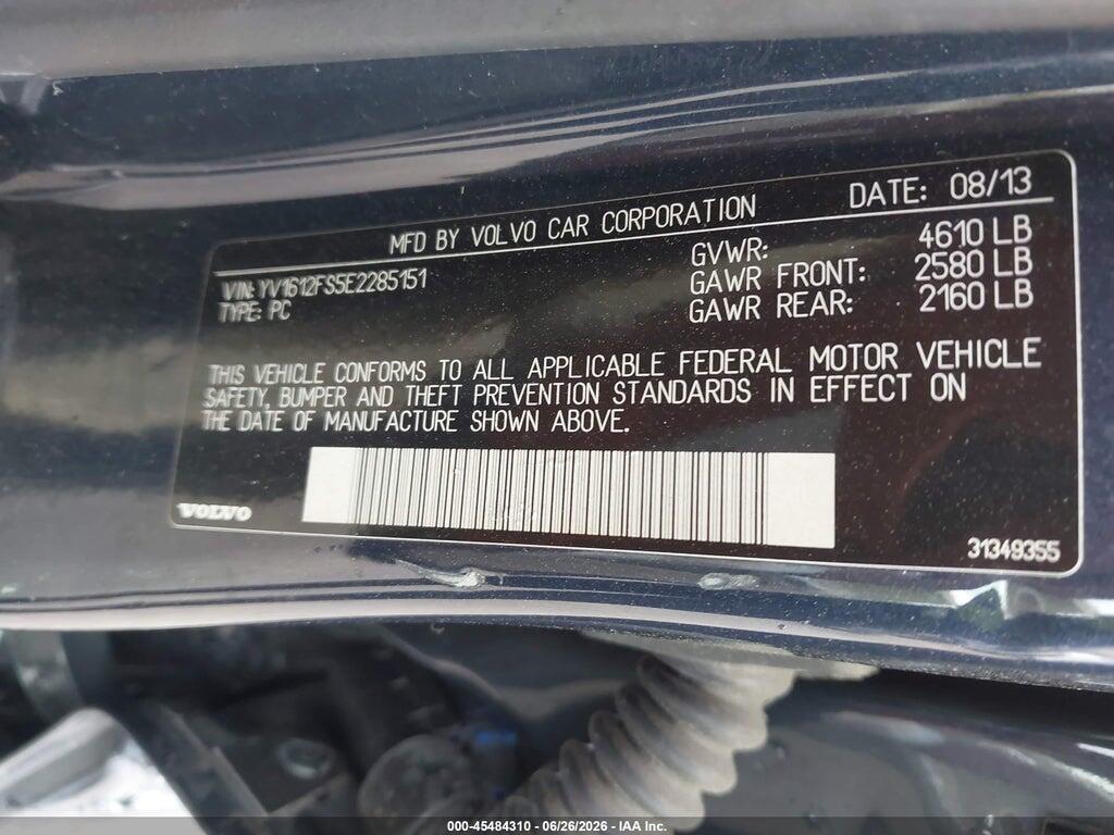 YV1612FS5E2285151 2014 VOLVO S60 photo no. 9