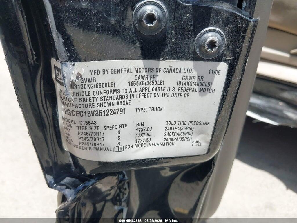 2GCEC13V361224791 2006 CHEVROLET SILVERADO 1500 photo no. 9