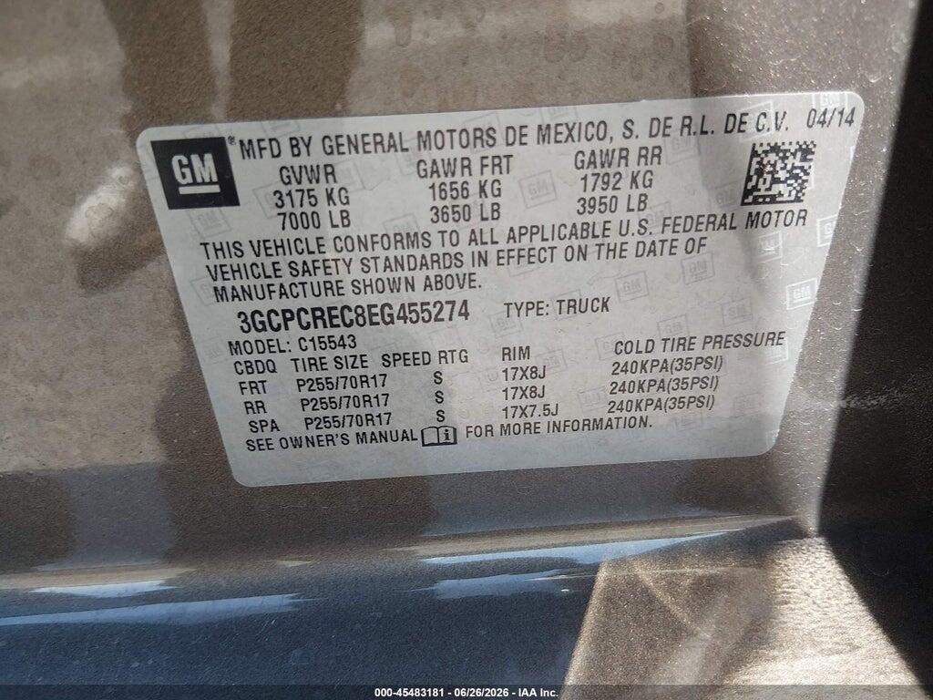 3GCPCREC8EG455274 2014 CHEVROLET SILVERADO 1500 photo no. 9