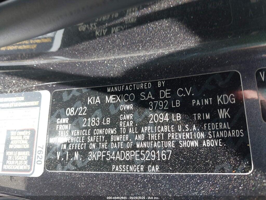 3KPF54AD8PE529167 2023 KIA FORTE photo no. 9