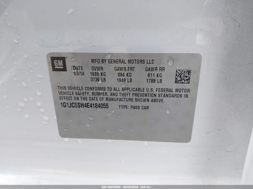 1G1JC5SH4E4184055 2014 CHEVROLET SONIC photo no. 9