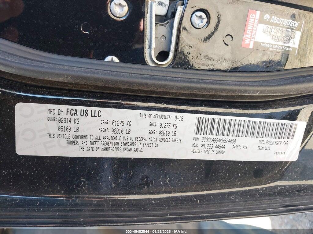 2C3CCABG4KH524050 2019 CHRYSLER 300 photo no. 9